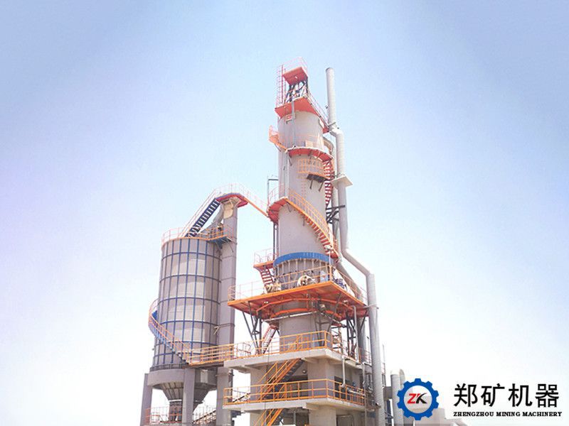 高热值-100 tpd 燃油竖窑活性石灰生产线安装现场100 tpd Fuel oil vertical lime kiln production line installation site_compressed.jpg